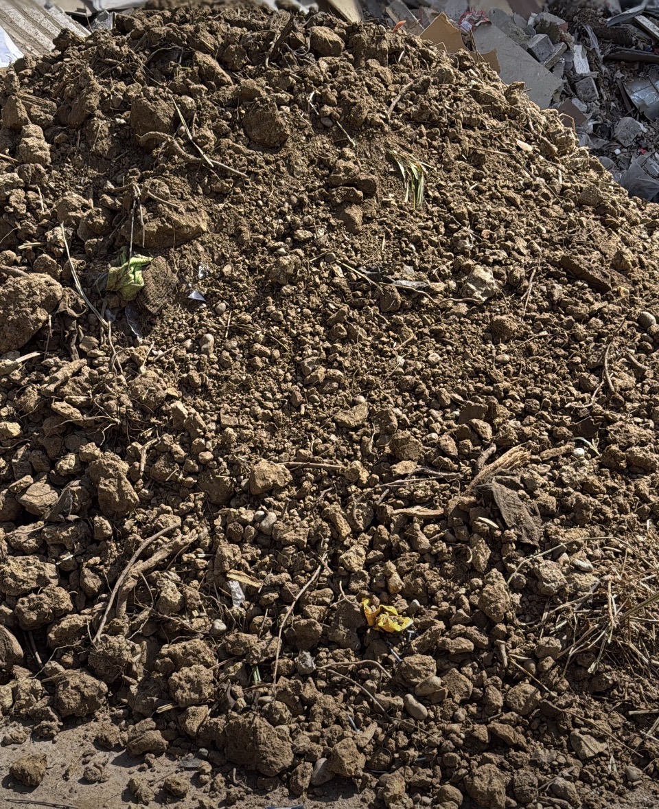 Soil and topsoil pile